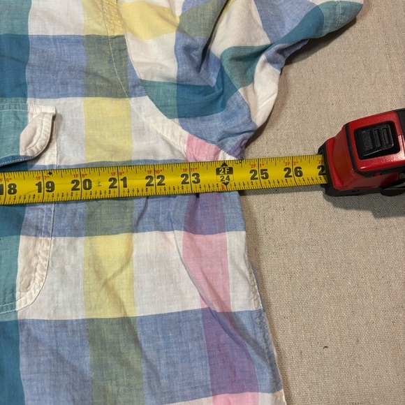 Vintage Woolrich Flannel Shirt Men’s XL Blue Pink Plaid Button Up Lightweight - Picture 6 of 6